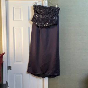 2 pc satin formal gown.